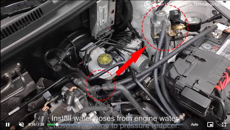 Latest company Cases about 3-2 install water hoses from engine water hose connection to pressure reducer