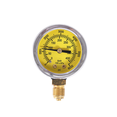 Yellow Natural Gas CNG Car Gas Pressure Gauge Manometer 54mm 63mm