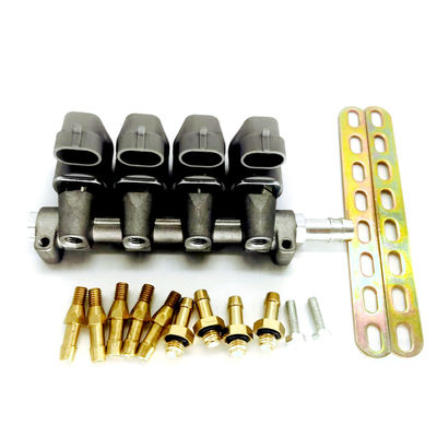 Good price High Performance 4 Cylinder Grey LPG CNG Injector Rail For Fuel Gas Injection System online