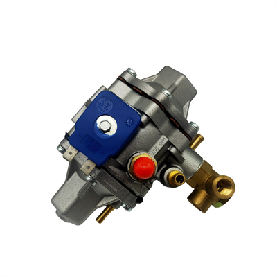 Aluminum Alloy Blue And Silver CNG Pressure Regulator with 17W Coil Power