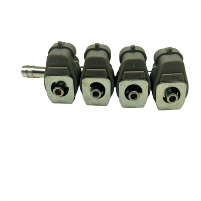 Grey Injector Rail For LPG/CNG With 2 Ohm Resistance Professional Test For CNG Or LPG 4 Stroke Cars