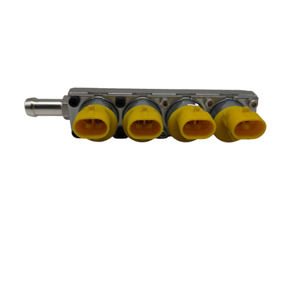 Yellow Silver Rail Injector Professional Tested For 4 Cylinder CNG Or LPG Cars