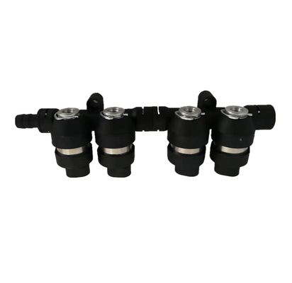 Good price Assembled 4 Cylinder Black LPG CNG Injector Rail 2Ohm / 3Ohm online
