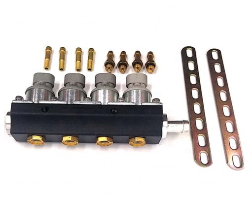 Good price 2 Ohm 4 Cylinder Liquefied Gas Injector Autogas LPG CNG Fuel Rail Injector online