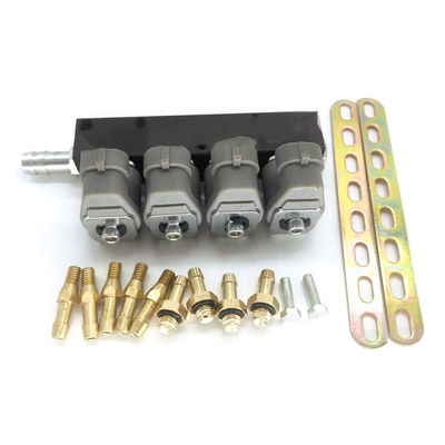 Good price Autogas Injection 3 Ohm 4 Cyl LPG CNG Injector Rail ISO9001 For Vehicles online